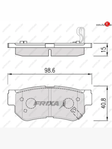 Колодки тормозные задние (4шт.) HANKOOK FRIXA Hyundai Getz TB хэтчбэк 5 дв. рестайлинг (2005-2010)