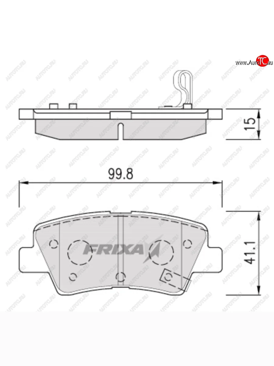 Колодки тормозные задние (4шт.) HANKOOK FRIXA Hyundai Solaris HCR седан рестайлинг (2020-2022)  с доставкой в г. Керчь
