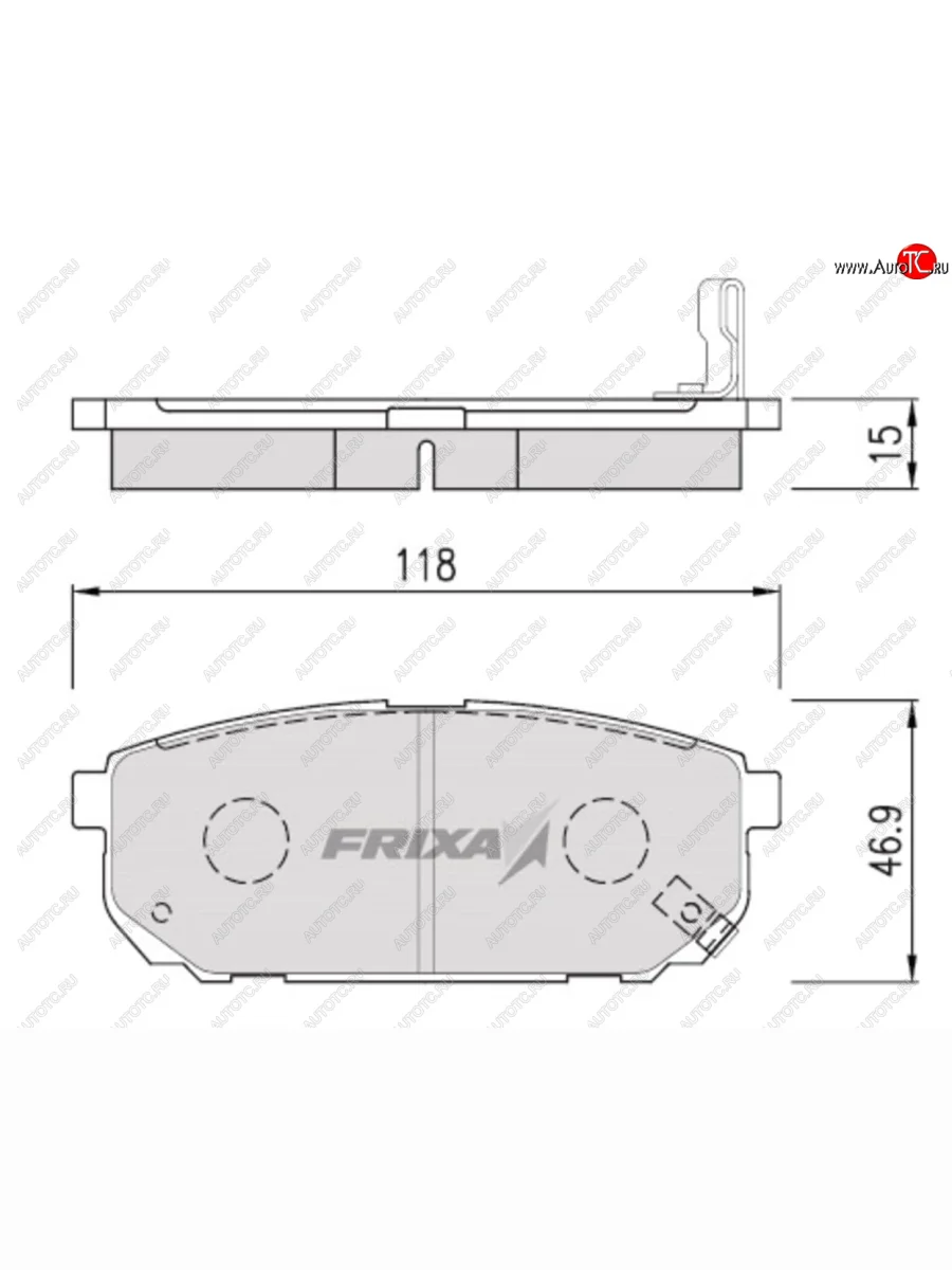 Колодки тормозные задние (4шт.) FRIXA KIA Sorento BL рестайлинг (2006-2010)  с доставкой в г. Пермь