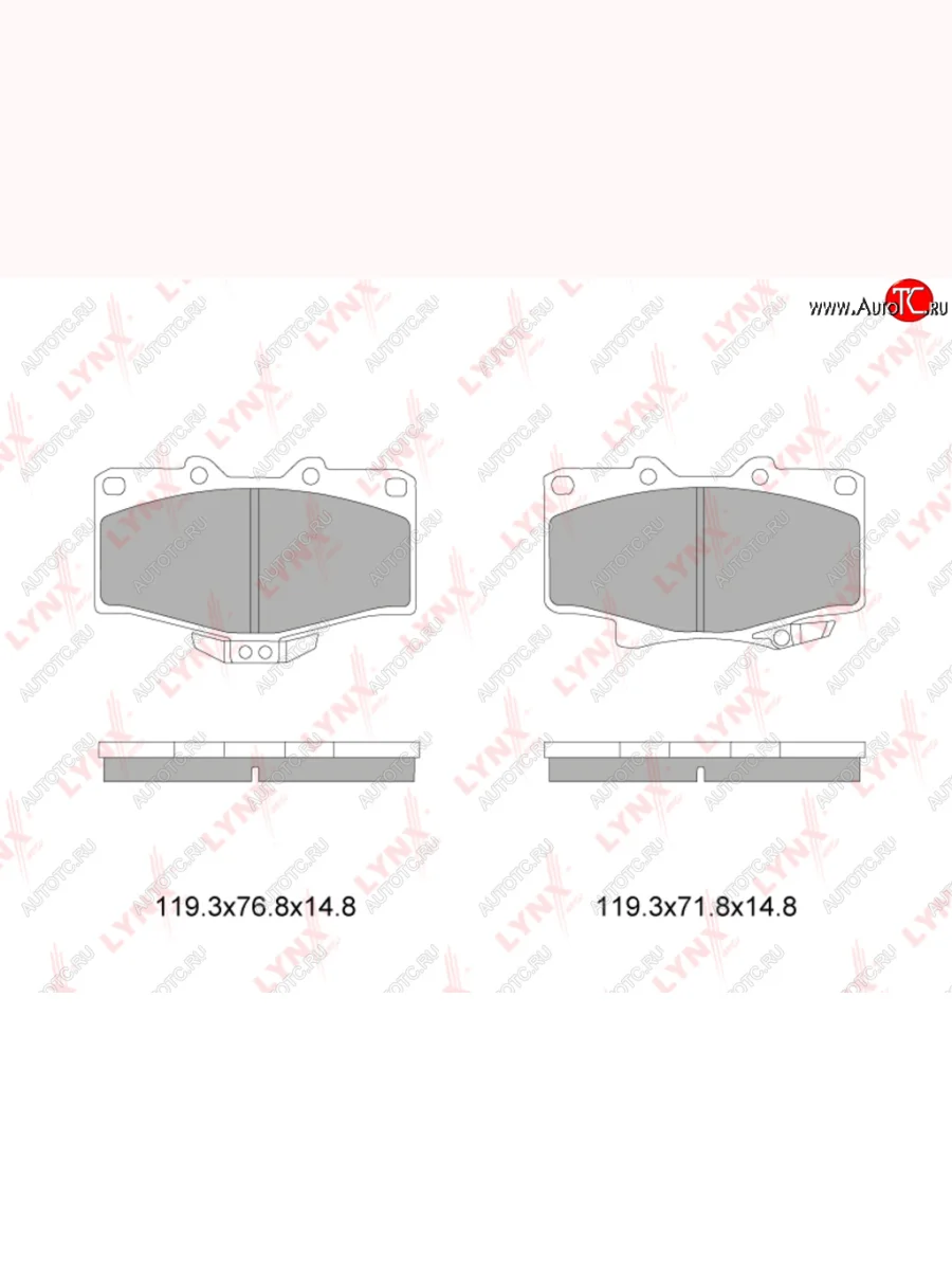 Колодки тормозные передние (4шт.) LYNX Toyota 4Runner N180 5 дв. дорестайлинг (1995-2000)  в Перми Пермском крае
