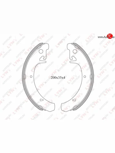 Колодки тормозные задние (4шт.) LYNX Лада ВАЗ 2108 (1984-2003)