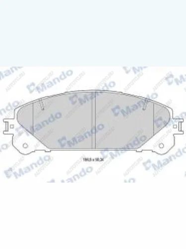 Колодки тормозные передние (4шт.) MANDO Toyota Highlander XU50 рестайлинг (2016-2020)