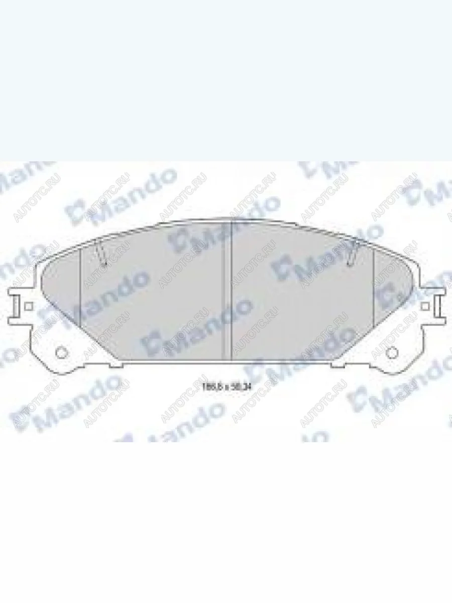 Колодки тормозные передние (4шт.) MANDO Toyota Highlander XU40 рестайлинг (2010-2013)  в Керчи Республика Крым