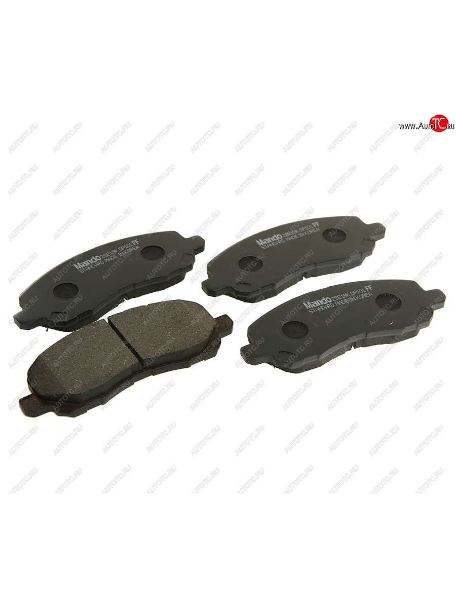 Колодки тормозные передние (4шт.) MANDO Mitsubishi Lancer 9 CS седан 1-ый рестайлинг (2003-2005)  в Перми Пермском крае