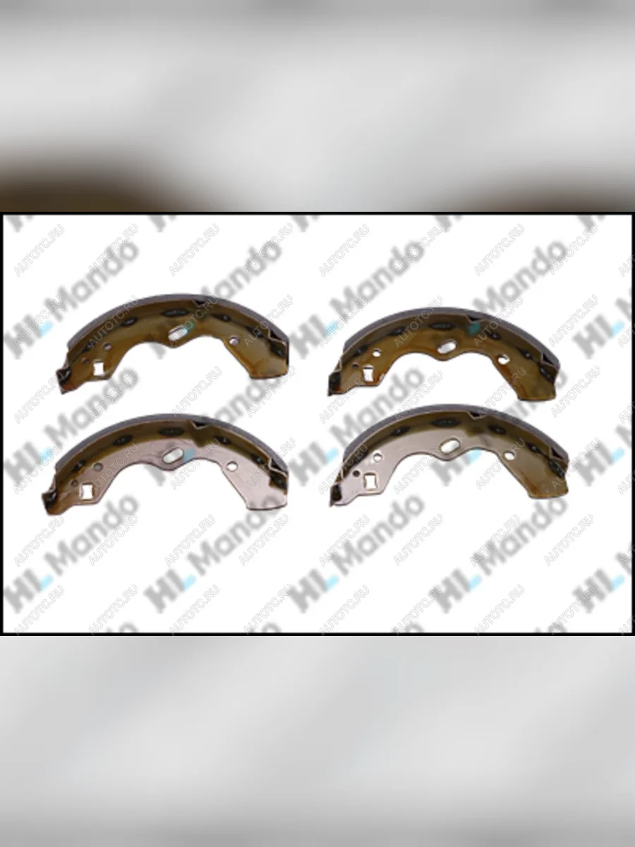 Колодки тормозные задние барабанные (4шт.) MANDO KIA Rio 2 JB дорестайлинг, хэтчбэк 5 дв. (2005-2009)  с доставкой в г. Керчь
