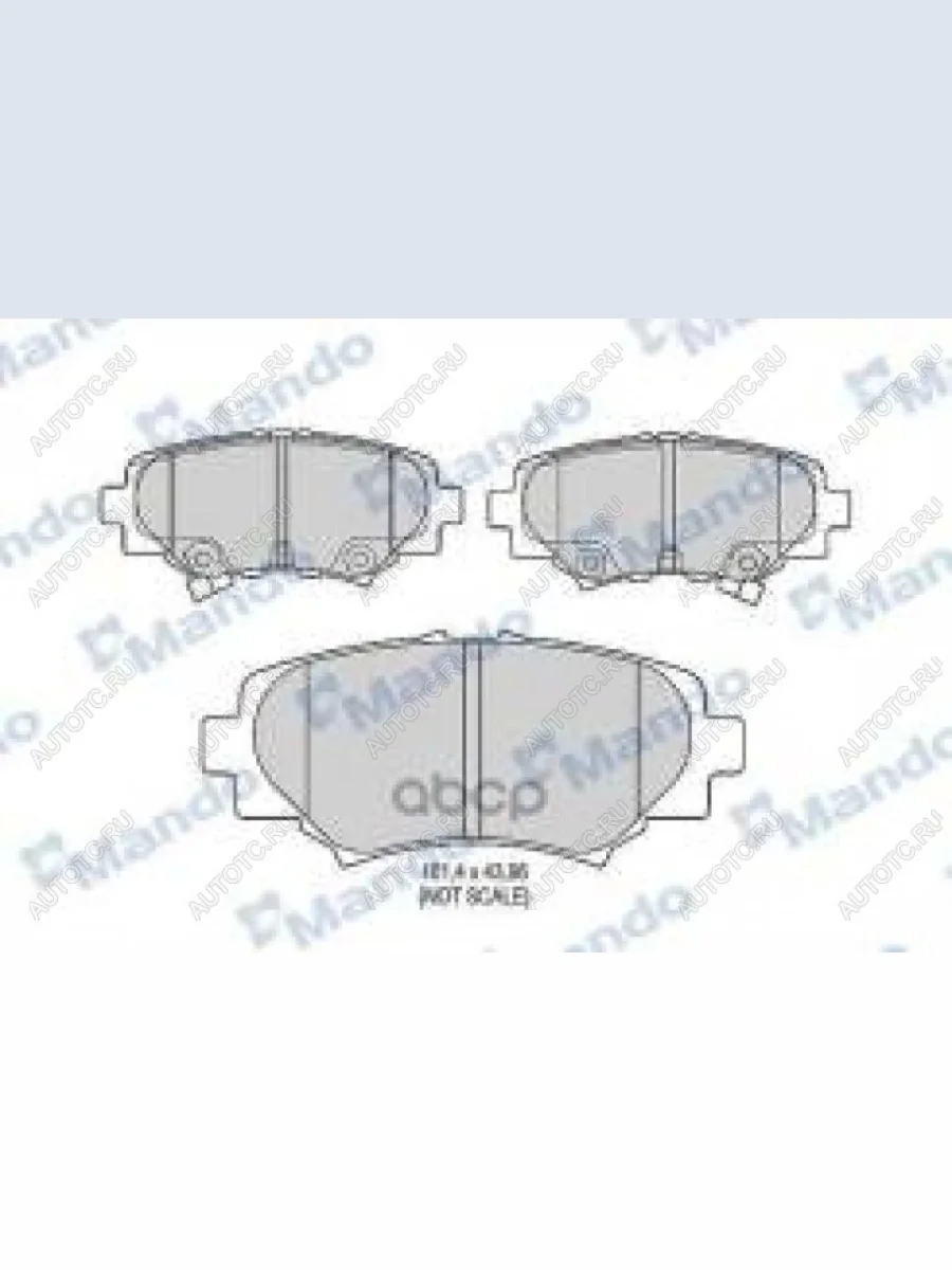 Колодки тормозные задние (4шт.) MANDO Mazda 3/Axela BM рестайлинг, хэтчбэк (2016-2019)  в Керчи Республика Крым