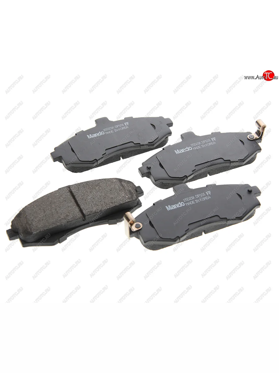 Колодки тормозные передние (4шт.) MANDO Hyundai Matrix 1 FC дорестайлинг (2001-2005)  с доставкой в г. Керчь