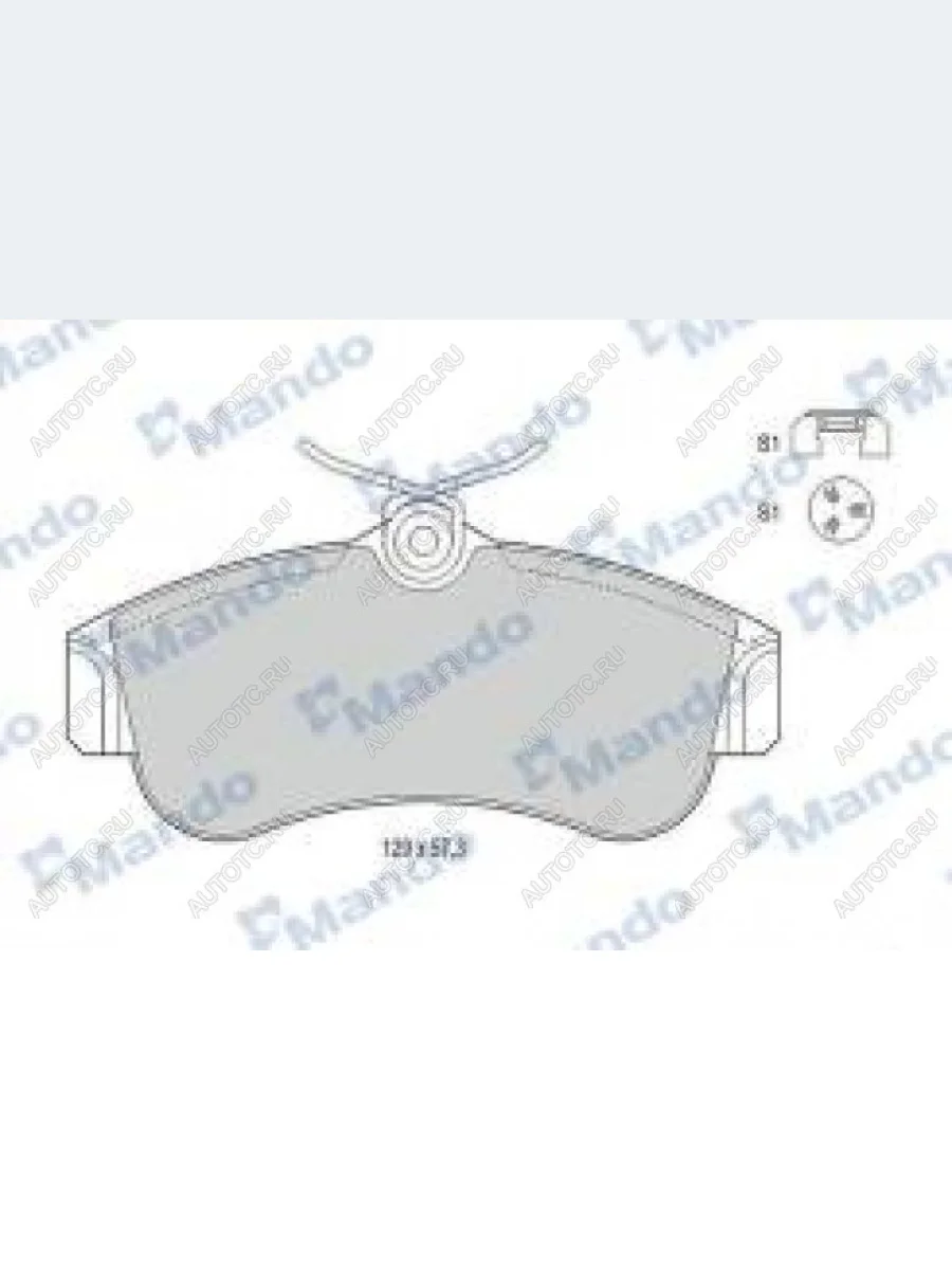 Колодки тормозные передние с АБС (4шт.) MANDO Nissan Primera 2 P11 универсал рестайлинг (1999-2003)  в Керчи Республика Крым