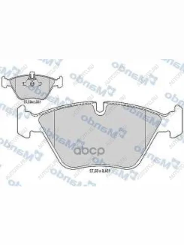 Колодки тормозные передние (4шт.) MANDO BMW 3 серия E90 седан дорестайлинг (2004-2008)