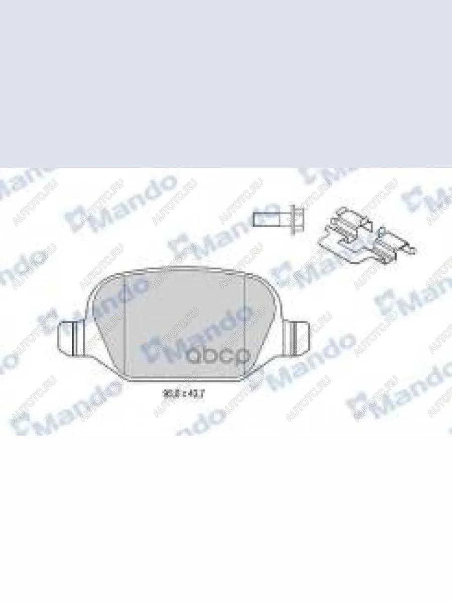 Колодки тормозные задние (4шт.) MANDO Fiat Linea (2007-2016)  в Керчи Республика Крым