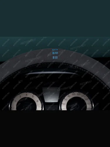 Оплётка на руль (37-39см BLW-007 замша) Автопилот (серый/синий) 