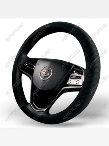 Оплётка на руль (37-39см GP2110натур. замша ) Автопилот Opel Astra H универсал рестайлинг (2007-2015) (черный)