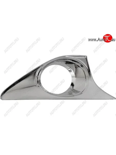 Правая решетка переднего бампера (с отверстием под ПТФ, пр-во Китай) BODYPARTS (хром серый) Toyota Camry XV50 дорестайлинг (2011-2014)