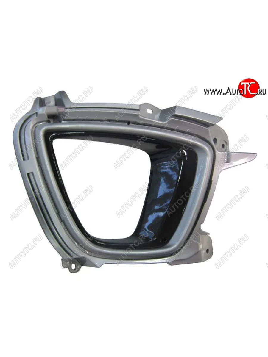 Правая решетка переднего бампера (с отверстием под ПТФ, пр-во Китай) CHINA KIA Sorento UM/Prime дорестайлинг (2014-2018) (серая окантовка)  в Керчи Республика Крым