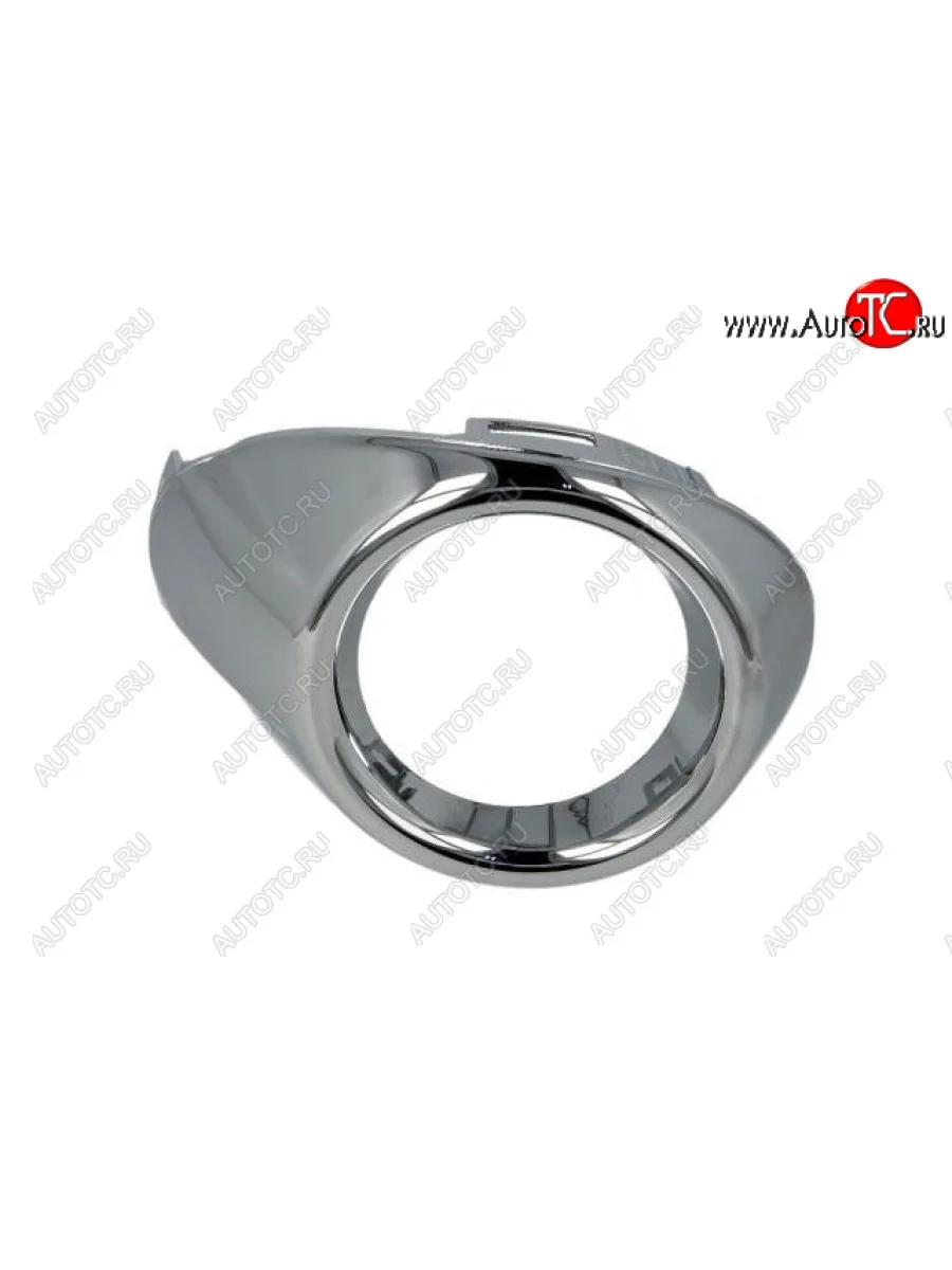 Правая решетка переднего бампера (с отверстием под ПТФ, пр-во Тайвань) TYG Ford Focus 3 седан дорестайлинг (2011-2015) (хром)  в Перми Пермском крае