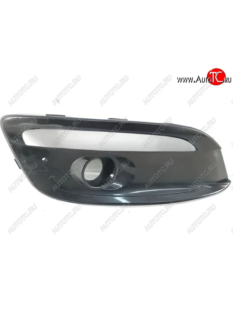 Правая решетка переднего бампера (с отверстием под ДХО, ПТФ, пр-во Китай) BODYPARTS KIA Ceed 2 JD рестайлинг, хэтчбэк (2015-2018) (серая вставка)  в Керчи Республика Крым