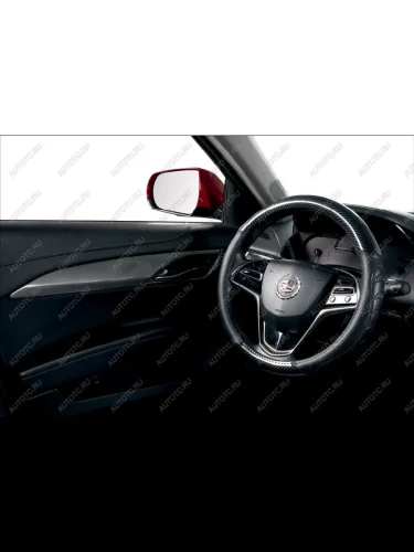 Оплётка на руль (37-39см GP 2203 кож/зам) Автопилот Opel Astra H универсал рестайлинг (2007-2015) (черный)