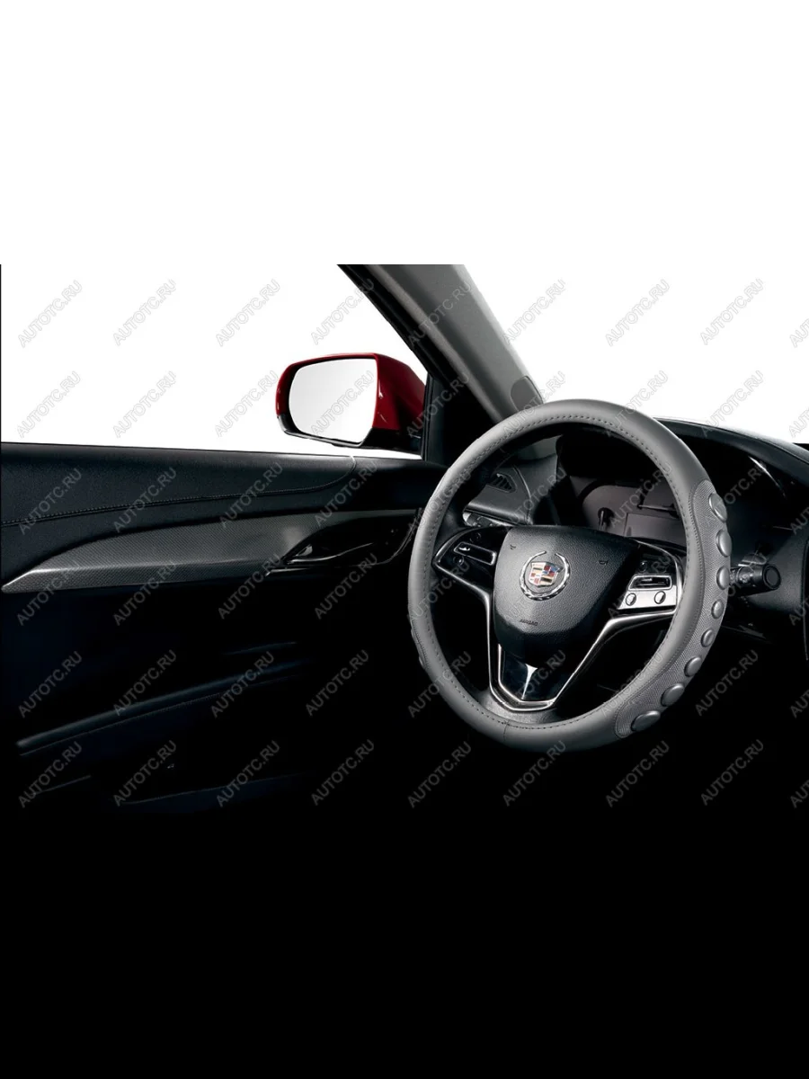 Оплётка на руль (37-39см GP2207 кож/зам) Автопилот Chevrolet Tahoe K2UC (2014-2021) (серый)