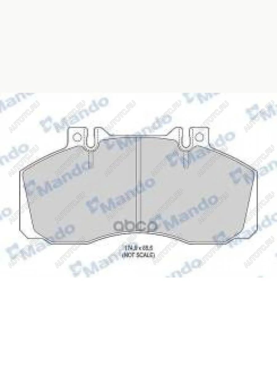 Колодки тормозные передние (4шт.) MANDO Mercedes-Benz Sprinter W905 рестайлинг (2000-2006)  в Керчи Республика Крым