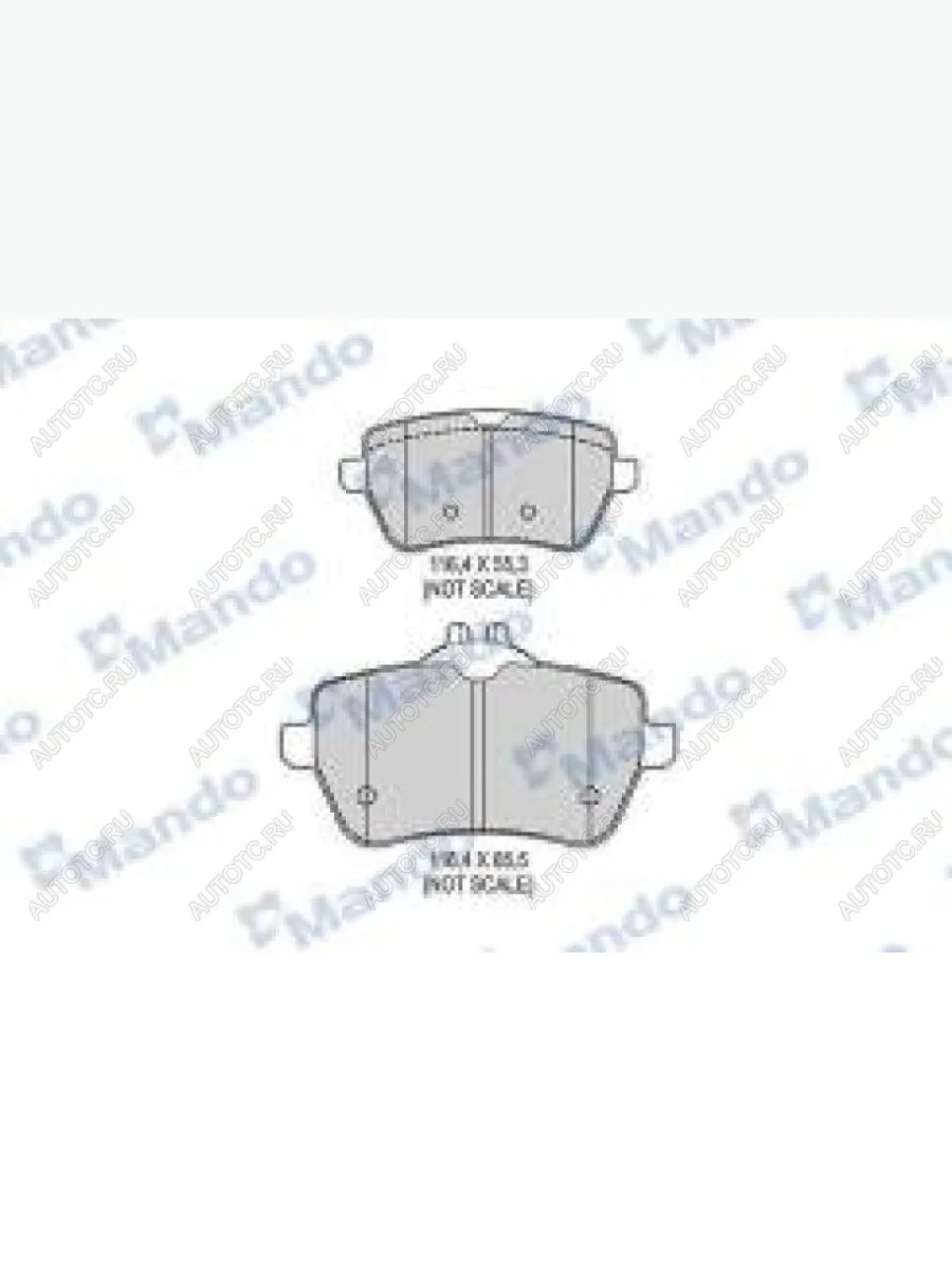 Колодки тормозные задние (4шт.) MANDO Mercedes-Benz SL class R231 (2013-2025)  в Керчи Республика Крым