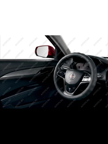 Оплётка на руль (37-39см TS1108 натуральная кожа) Автопилот (черный) 