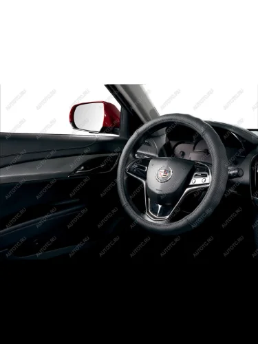 Оплётка на руль (37-39см TS3137 натуральная кожа) Автопилот (черный) 