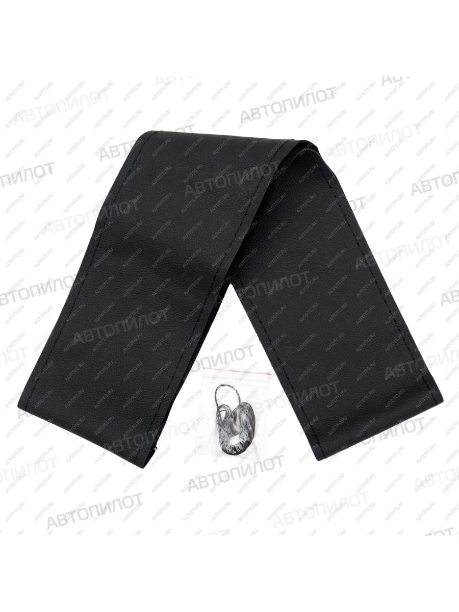 Оплётка на руль (37-40 см со шнуровкой Модель 1 цельный кусок натур. кожа) Автопилот Mazda CX-3 DK рестайлинг (2018-2025) (черный)  в Керчи Республика Крым