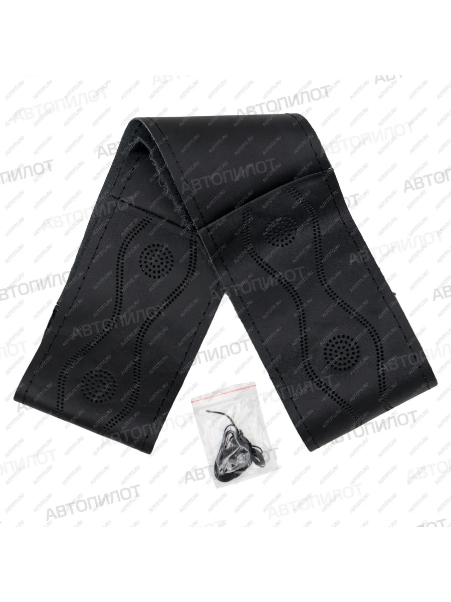 Оплётка на руль (37-40 см со шнуровкой Модель 2 из 4 кусков натур. кожа) Автопилот Lexus NX200 Z10 дорестайлинг (2014-2017) (черный)