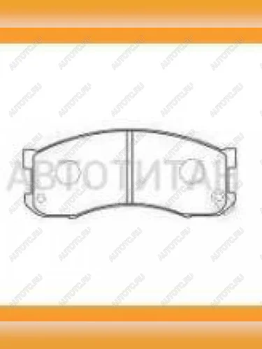 Колодки тормозные дисковые передние (4шт.) MANDO Mazda 626 GD седан (1987-1992)