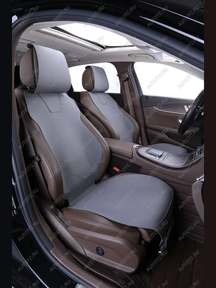 Накидка на сиденье (на весь салон Air Plus алькантара) Автопилот   (серый)  в Самаре Самарской области