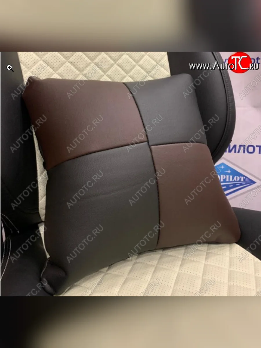 Подушки в салон автомобиля (CLASSIC Модель №1 экокожи) АВТОПИЛОТ Sym QuadRaider 600 (2010-2025) (черный/шоколад)  в Керчи Республика Крым