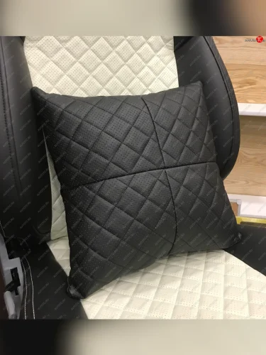 Подушки в салон автомобиль (РОМБ Модель № 1 экокожа) АВТОПИЛОТ (черный) 