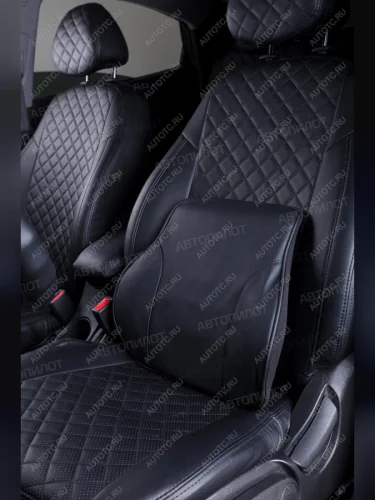 Подушки под поясницу (натур. кожа BC02 экокожа/поролон) АВТОПИЛОТ (черный) 