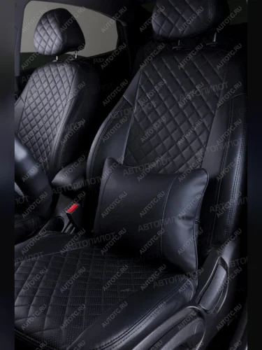 Подушки под поясницу (натур. кожа BZ01 экокожа/поролон) АВТОПИЛОТ (черный) 