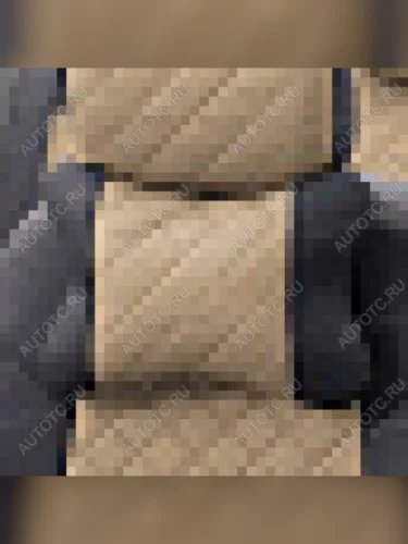 Подушки под шею (РОМБ 2 шт экокожа) АВТОПИЛОТ (черный/темно-бежевый) 