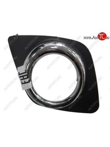 Левая решетка переднего бампера (с отверстием под ПТФ, пр-во Китай) BODYPARTS (вставка хром) Toyota RAV4 XA30 5 дв. удлиненный 1-ый рестайлинг (2009-2010)