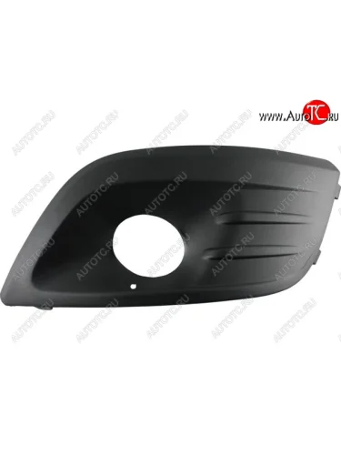 Левая решетка переднего бампера (с отверстием под ПТФ, пр-во Китай) BODYPARTS Renault Logan 1 рестайлинг (2010-2016)