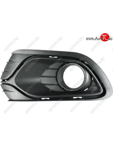 Левая решетка переднего бампера (с отверстием под ПТФ, пр-во Тайвань) BODYPARTS Renault Logan 2 дорестайлинг (2014-2018)