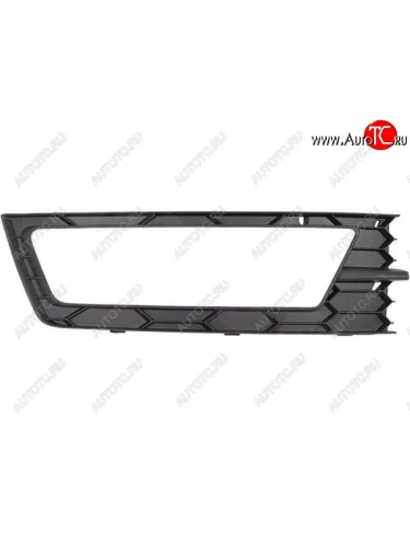 Левая решетка переднего бампера (с отверстием под ПТФ, пр-во Китай) CHINA Skoda Rapid NH1 хэтчбэк дорестайлинг (2012-2017)
