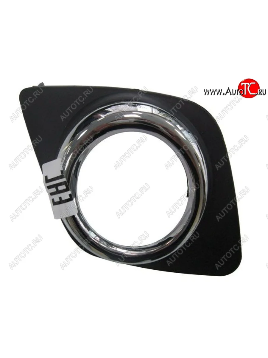 Левая решетка переднего бампера (с отверстием под ПТФ, пр-во Китай) CHINA Toyota RAV4 XA30 5 дв. удлиненный 1-ый рестайлинг (2009-2010) (вставка хром)  в Перми Пермском крае