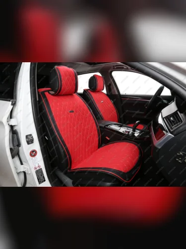 Накидка на сиденье (Alkantara Lux алькантара) Автопилот (красный) 