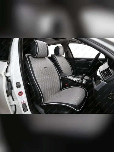 Накидка на сиденье (Alkantara Lux алькантара) Автопилот (серый) 