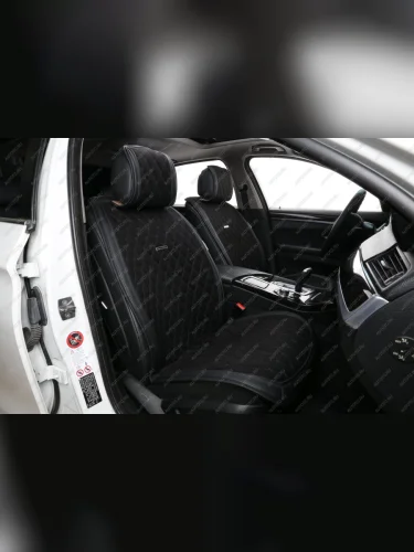 Накидка на сиденье (Alkantara Lux алькантара) Автопилот (черный) 