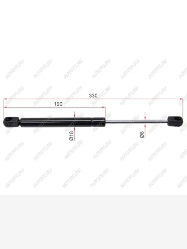 Упор крышки багажника PEUGEOT 407 04- SW (на стекло) Peugeot 407 ( седан,  универсал) (2004-2011)