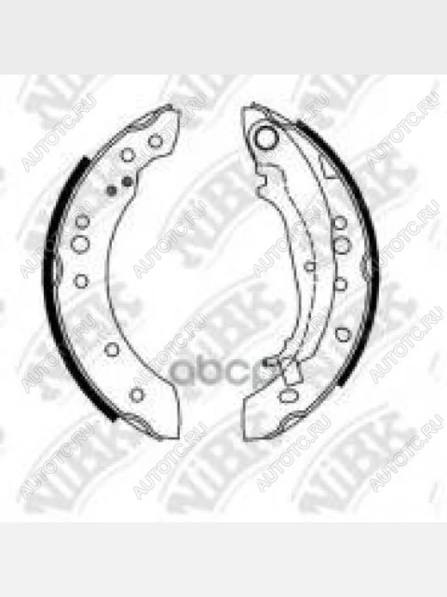 Колодки тормозные задние барабанные (4шт.) NIBK Mitsubishi Lancer 9 CS седан 1-ый рестайлинг (2003-2005)  с доставкой в г. Керчь