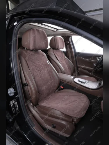 Накидка на сиденье (на весь салон Max Plus алькантара) Автопилот (коричневый) 