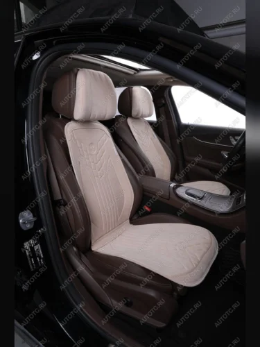 Накидка на сиденье (на весь салон Max Plus алькантара) Автопилот (бежевый) 