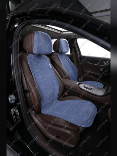 Накидка на сиденье (на весь салон Max Plus алькантара) Автопилот (синий) 