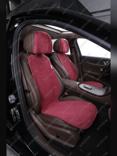 Накидка на сиденье (на весь салон Max Plus алькантара) Автопилот (красный) 
