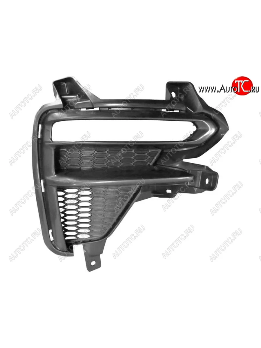 Правая решетка переднего бампера (с отверстием под ПТФ, пр-во Китай) BODYPARTS KIA Cerato 4 BD дорестайлинг седан (2018-2021)  в Перми Пермском крае